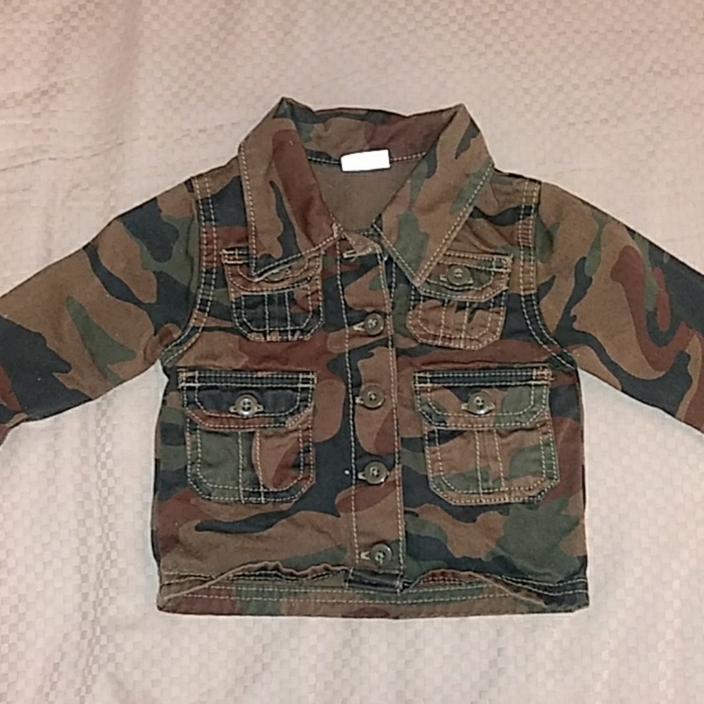 Baby boy camo jean jacket